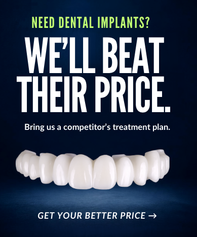 Destin implant price-match advertising creative
